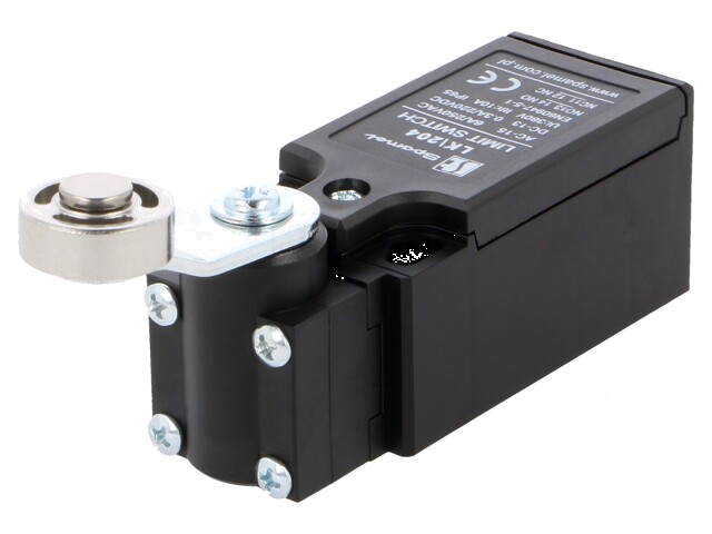 Eindschakelaar; hendel met roller; NO + NC; 5A; max.250VAC; IP65 Eindschakelaar; hendel met roller; NO + NC; 5A; max.250VAC; IP65